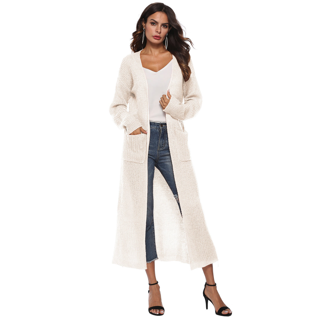 Femme lang cardigan med lommer Stilla