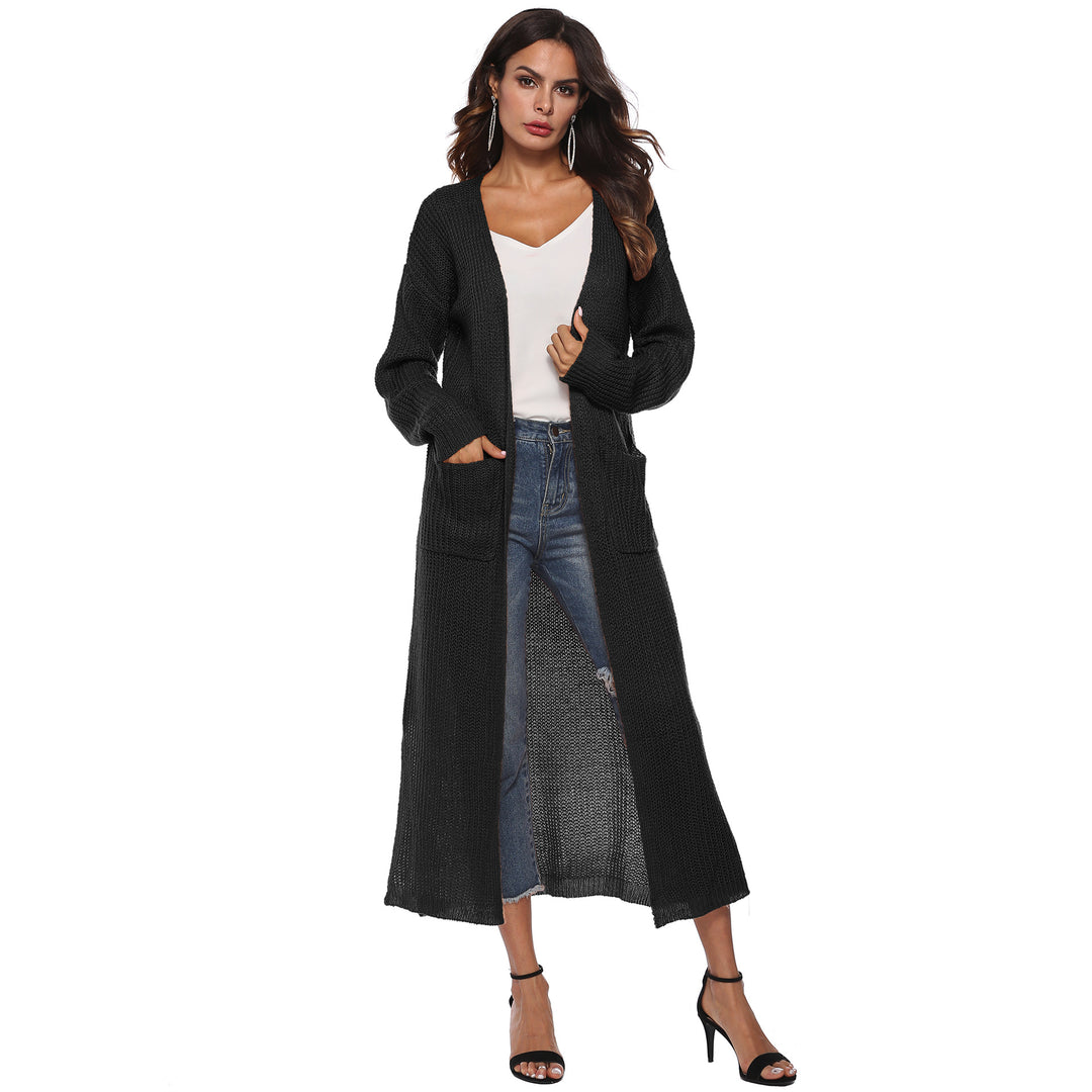 Femme lang cardigan med lommer Stilla