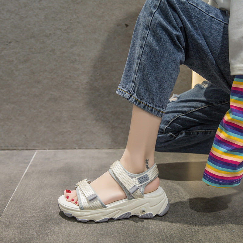 Dame Komfort-sandaler med justerbar velcro og skridsikker sål Stilla