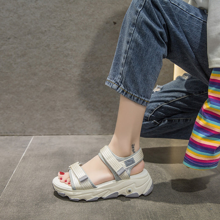 Dame Komfort-sandaler med justerbar velcro og skridsikker sål Stilla
