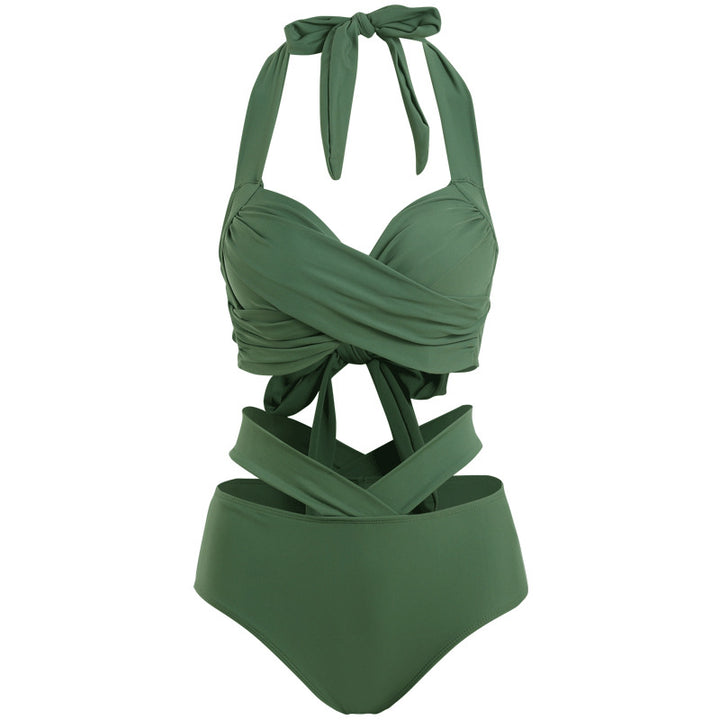 Dame bikini sæt med elegant indpakningsdesign og innovative stropdetaljer Stilla