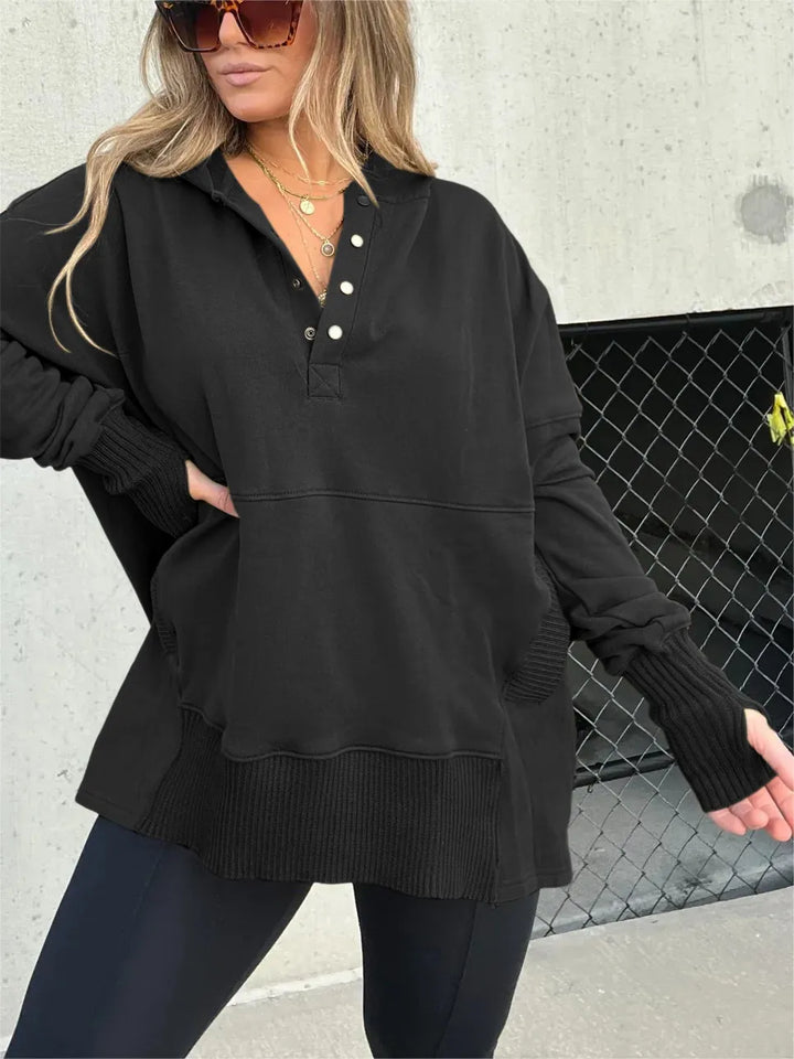 Stilla | V-udskæring Hoodie Damer