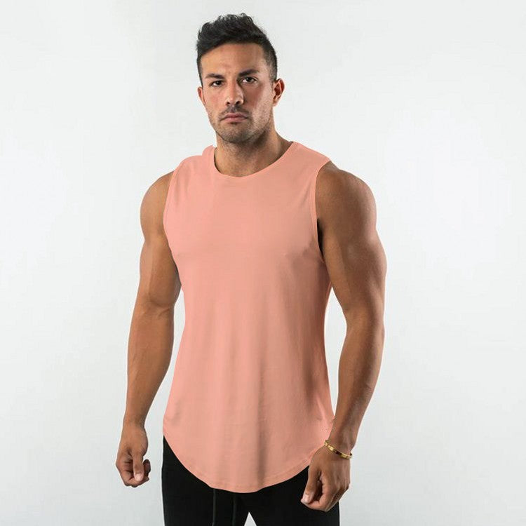 Herrer Åndbart Muscleshirt med Rundhalset Snit og Ergonomisk Snit Stilla