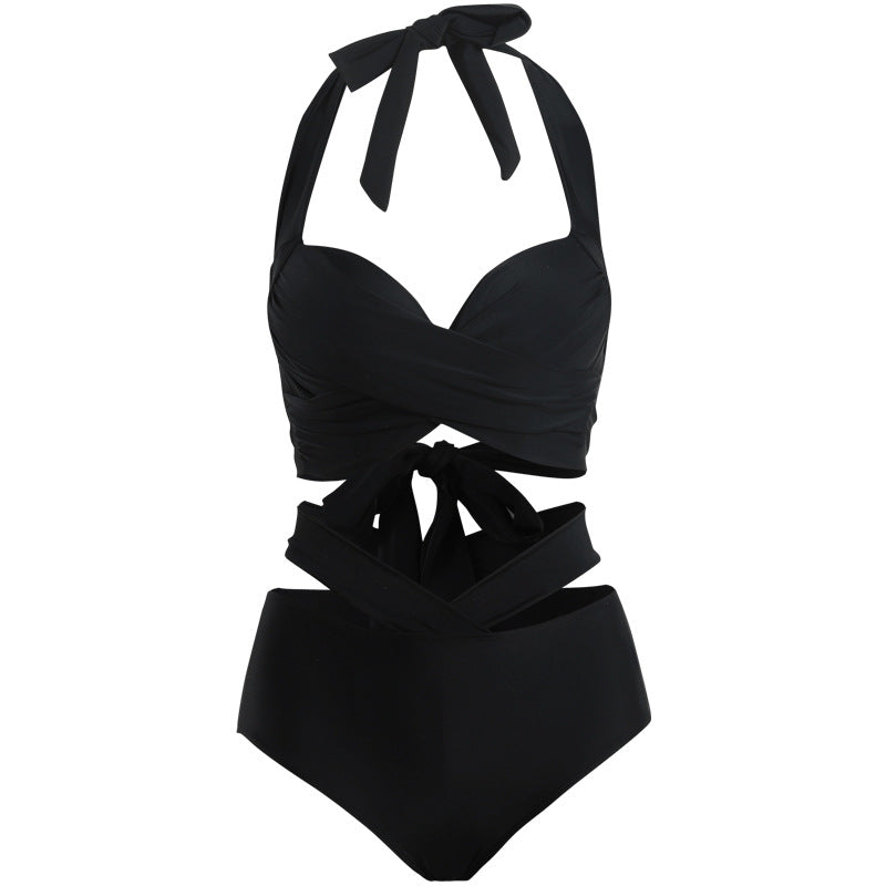 Dame bikini sæt med elegant indpakningsdesign og innovative stropdetaljer Stilla