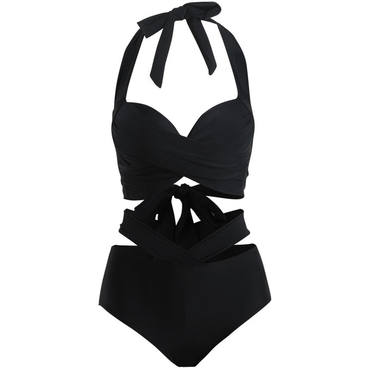 Dame bikini sæt med elegant indpakningsdesign og innovative stropdetaljer Stilla