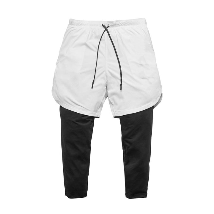 Herre træningsshorts med integrerede leggings og elastisk talje Stilla