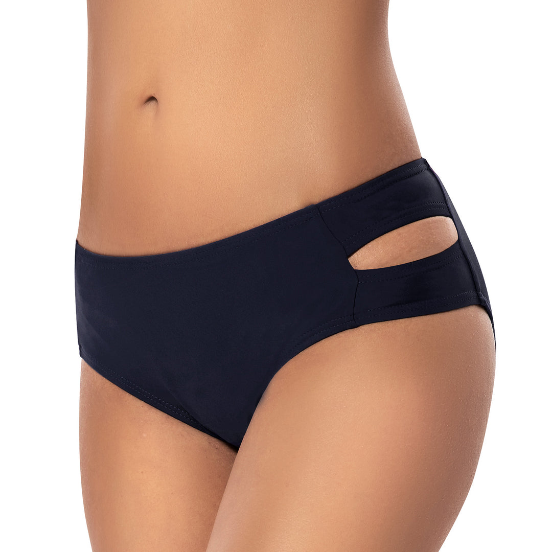 Dame bikiniunderdel med moderigtige cut-outs og høj talje Stilla