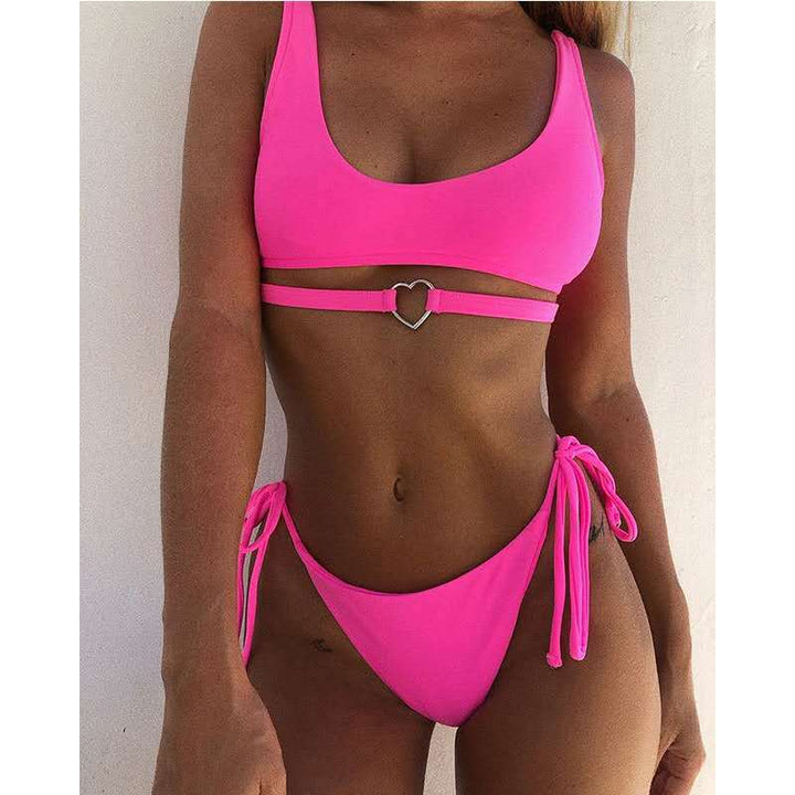 Dame bikini sæt med hjerteformet detalje Skovae