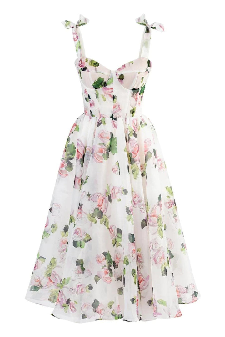 Stilla | Midikjole Bustier Floral