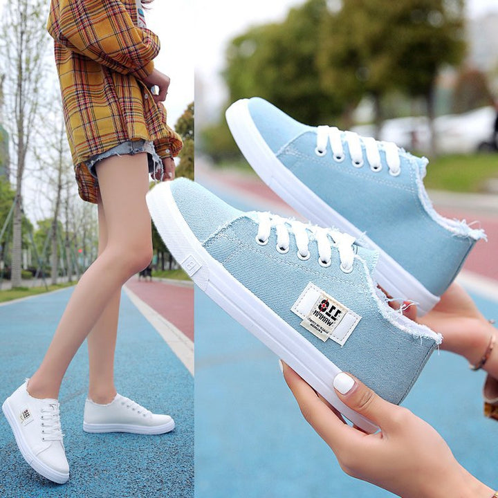 Dame Mode Sneakers i vintage-stil med frynset design og blød sål Stilla