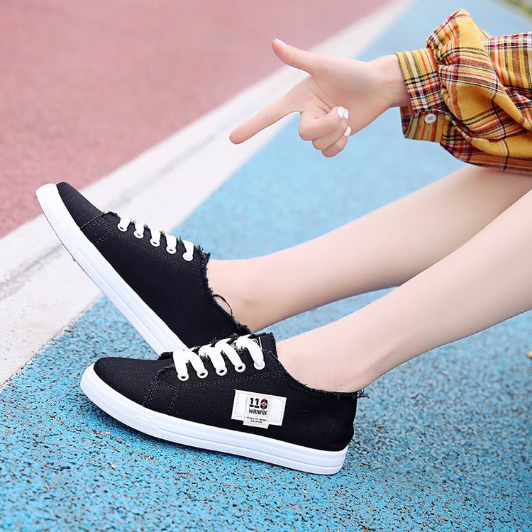 Dame Mode Sneakers i vintage-stil med frynset design og blød sål Stilla