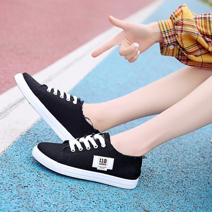 Dame Mode Sneakers i vintage-stil med frynset design og blød sål Stilla