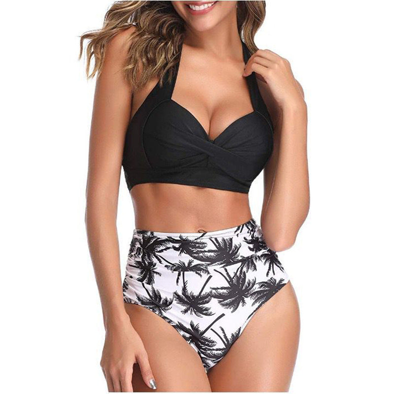 Dame bikini-sæt med taljeret nederdel og elegant plissé Stilla