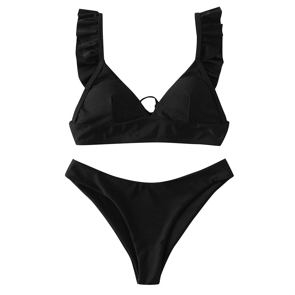 Dame Triangel-Bikini med justerbare stropper og iøjnefaldende Galakse-design Skovae