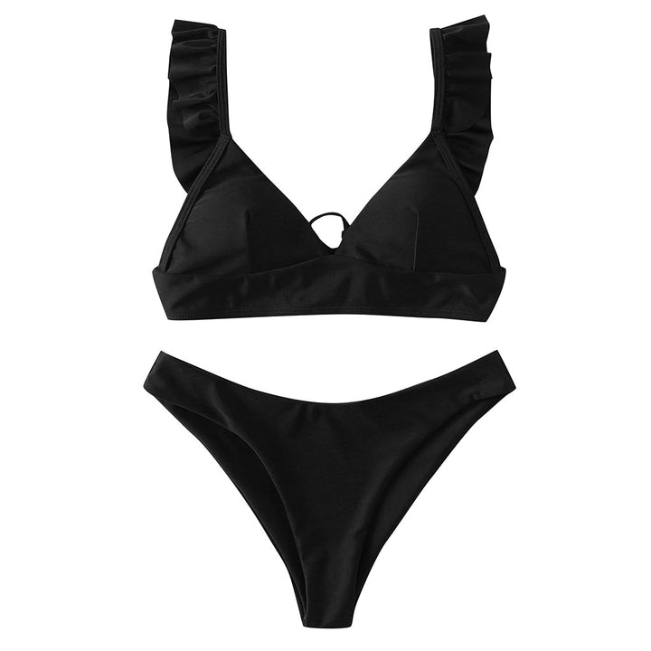 Dame Triangel-Bikini med justerbare stropper og iøjnefaldende Galakse-design Skovae