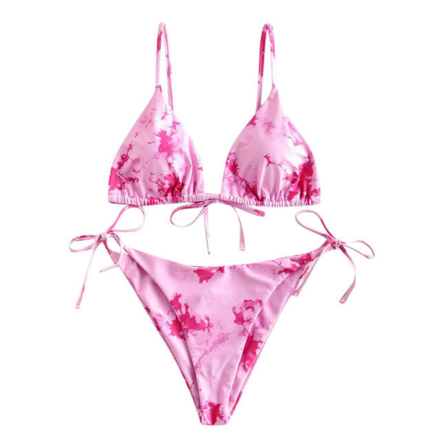 Femme Tie-Dye Snor Bikini Sæt Stilla