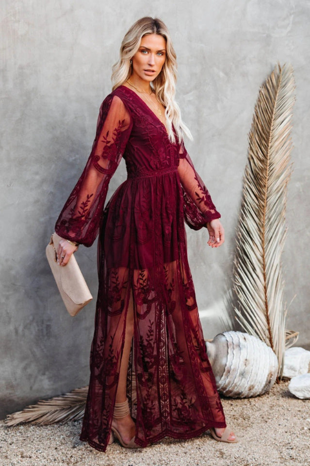 Stilla | Elegant Boho Spitzen Maksikjole