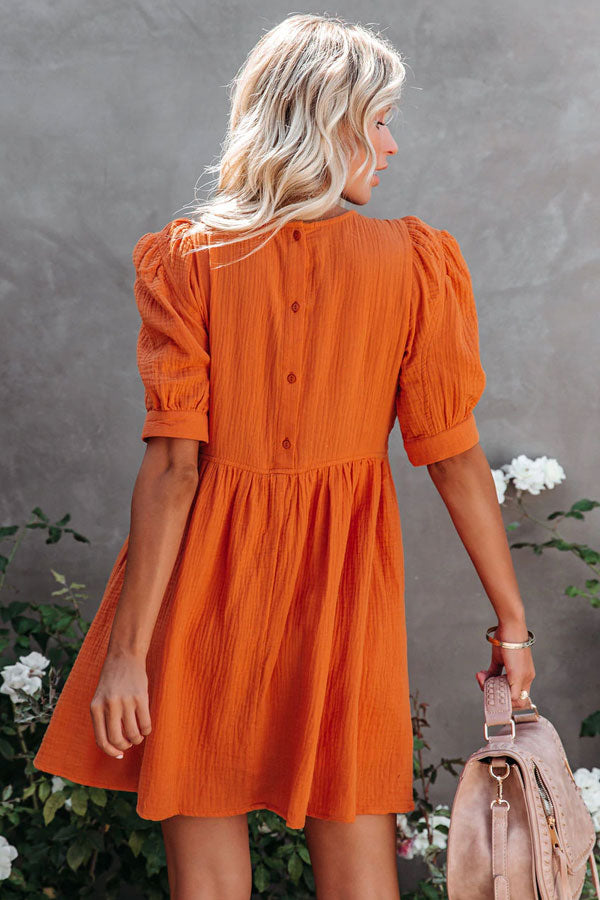 Stilla | Amber Cotton Pocketed Puff Sleeve Kjole