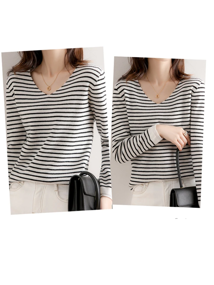 Stilla | Dame Pullover Stribet Casual