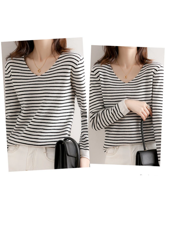 Stilla | Dame Pullover Stribet Casual