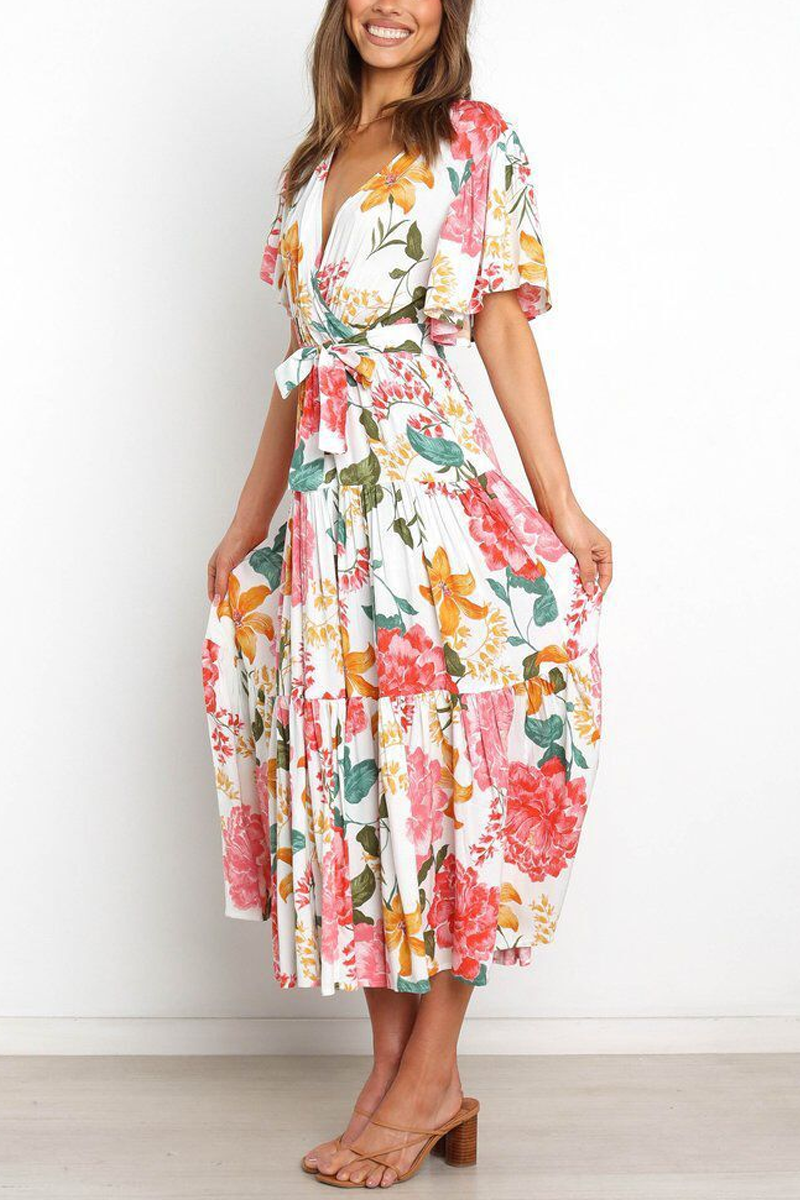 Stilla | Sunshine Grace Floral Midi Kjole