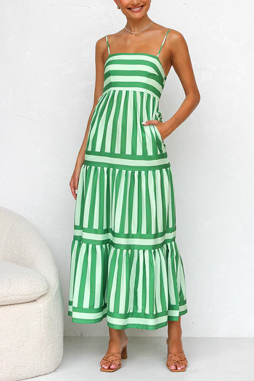Stilla | Stripet Maxi Kjole