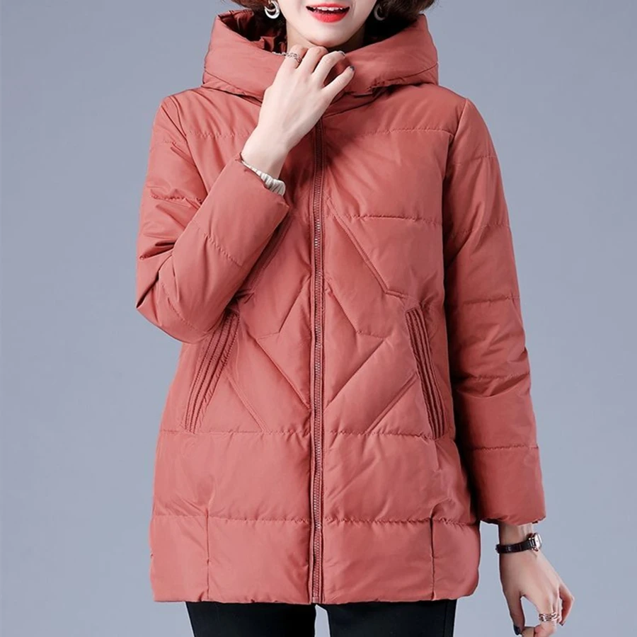 Stilla | Elegant ensfarvet ribbet quilted jakke med lynlås ideel til efterår/vinter