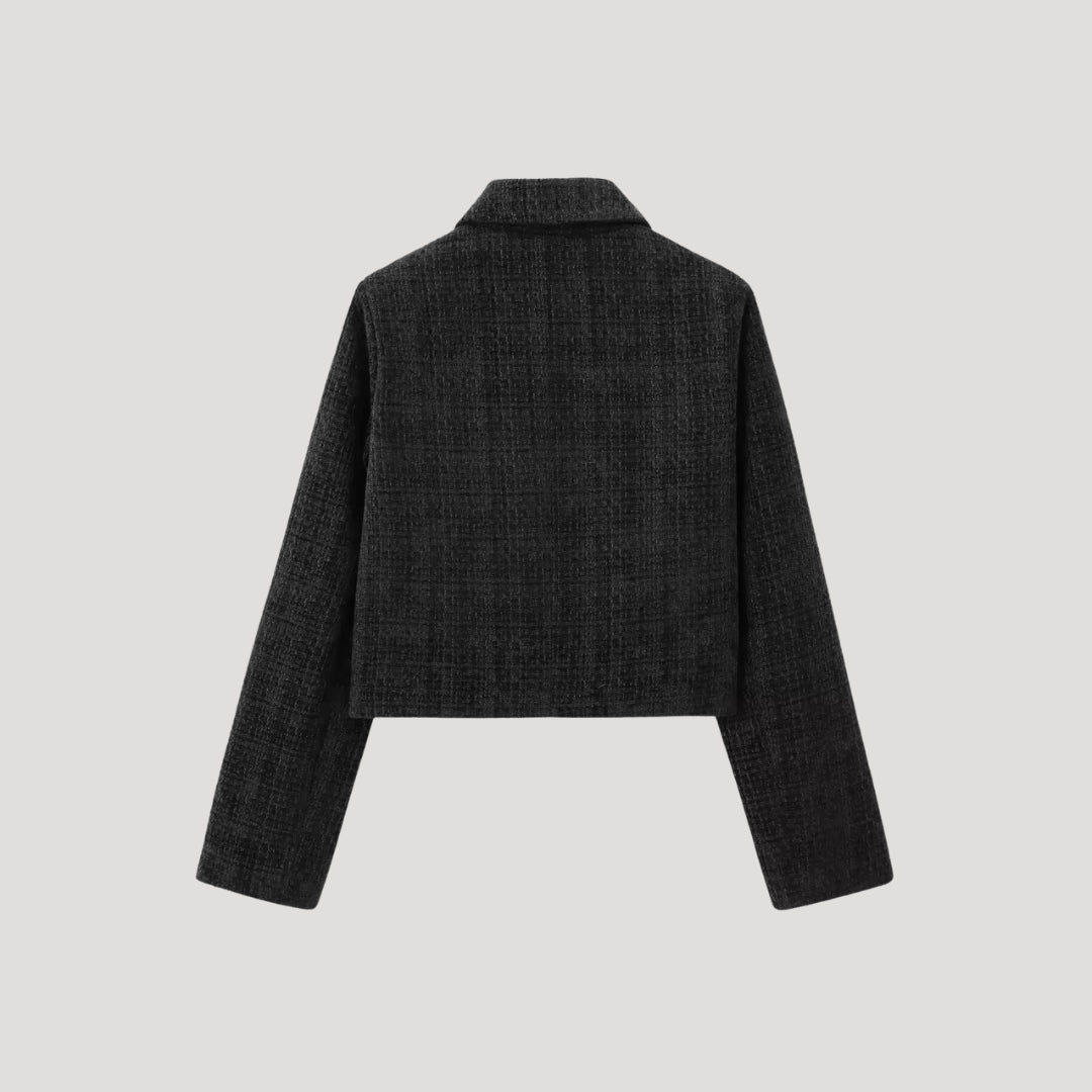 Stilla | Kvinder Tweed Bue Detalje Jakke