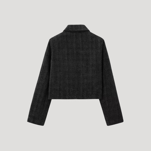 Stilla | Kvinder Tweed Bue Detalje Jakke