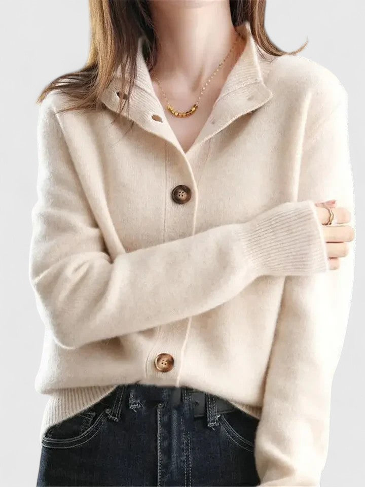Stilla | Strik cardigan med knapliste