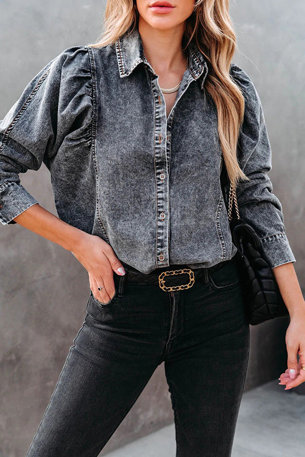 Stilla | Booker Denim Knapnederdel Top