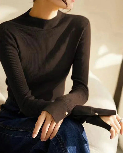 Stilla | Pullover Af Strik Brun Elegant