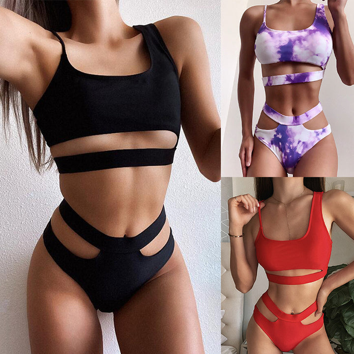 Dame Sporty Bikini med fashionable cut-outs Skovae
