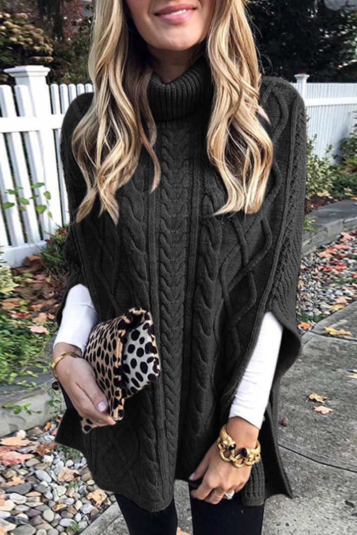 Stilla | Fashionable Enfarvet Fritidstrøje, Turtleneck Sweater