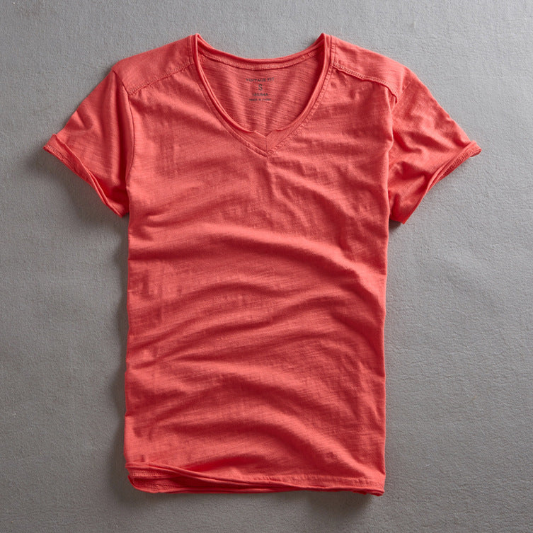 Dame V-hals T-shirt med åndbart bomuldsblanding Stilla