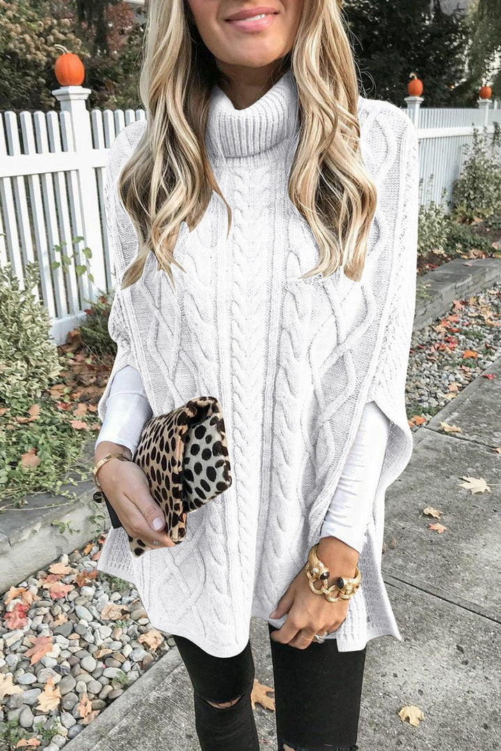 Stilla | Fashionable Enfarvet Fritidstrøje, Turtleneck Sweater