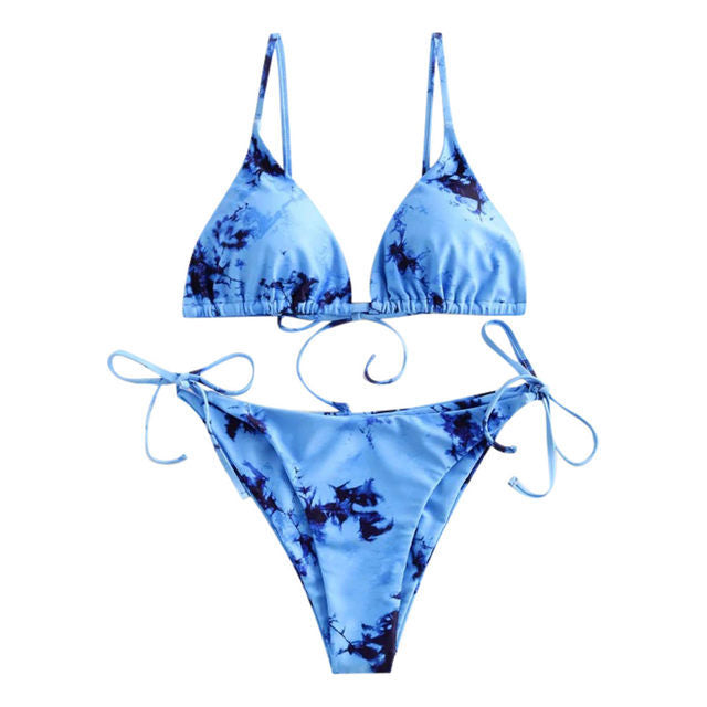Femme Tie-Dye Snor Bikini Sæt Stilla
