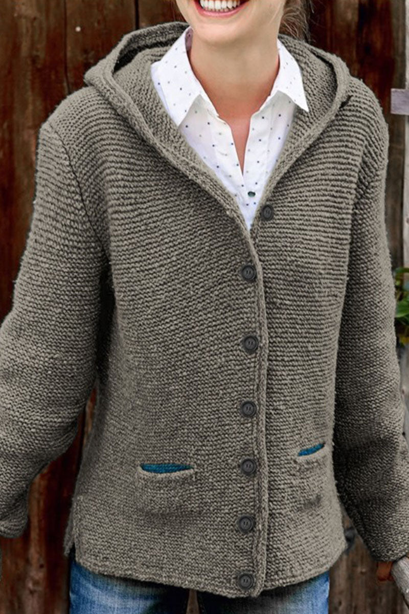 Stilla | Pullover med ensfarvet hættekrave Fashion Street