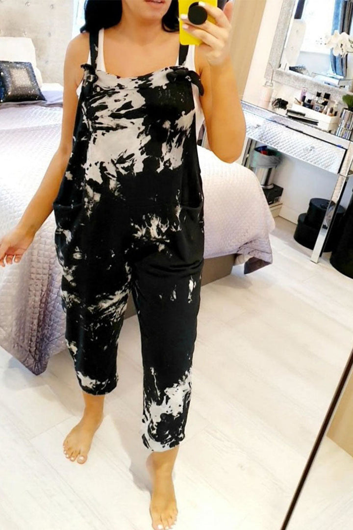 Stilla | Tie Dye Løse Dungarees