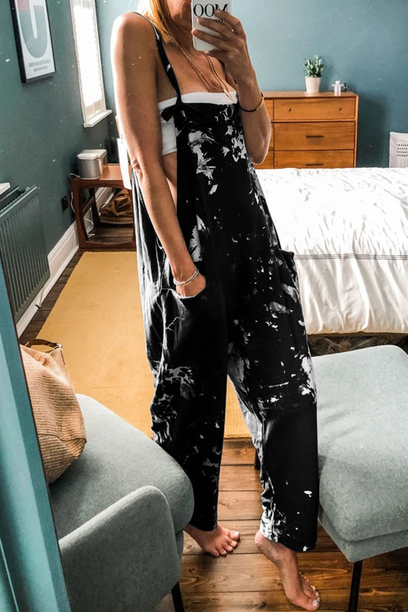Stilla | Tie Dye Løse Dungarees