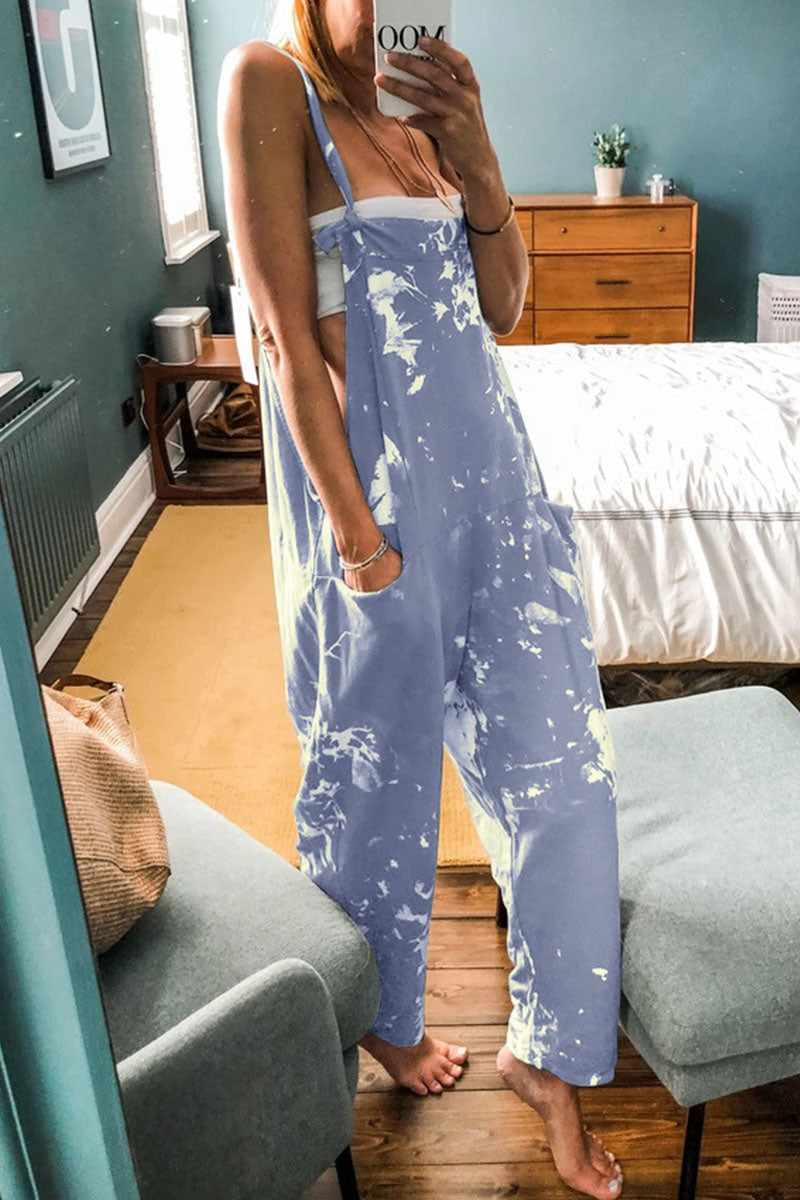 Stilla | Tie Dye Løse Dungarees