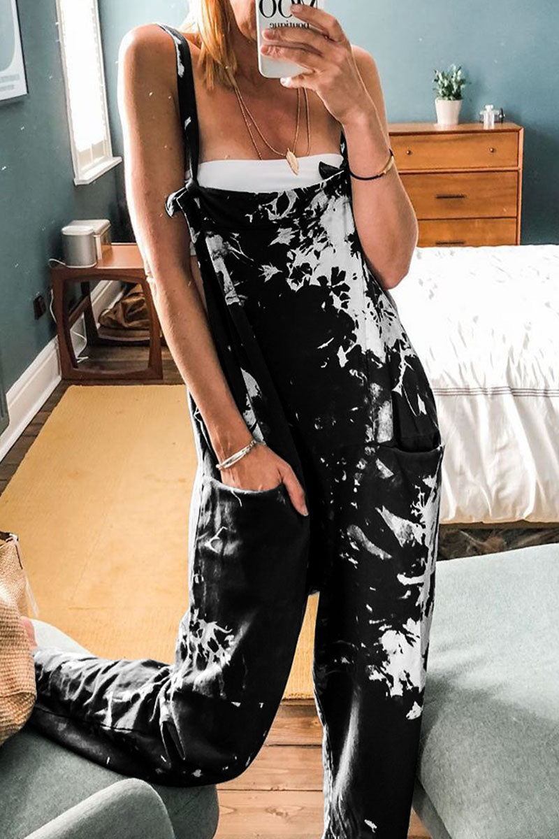 Stilla | Tie Dye Løse Dungarees