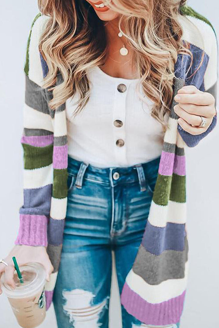 Stilla | Pullover Patchwork Stribet Fashion Street