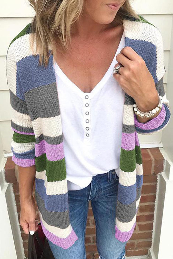 Stilla | Pullover Patchwork Stribet Fashion Street