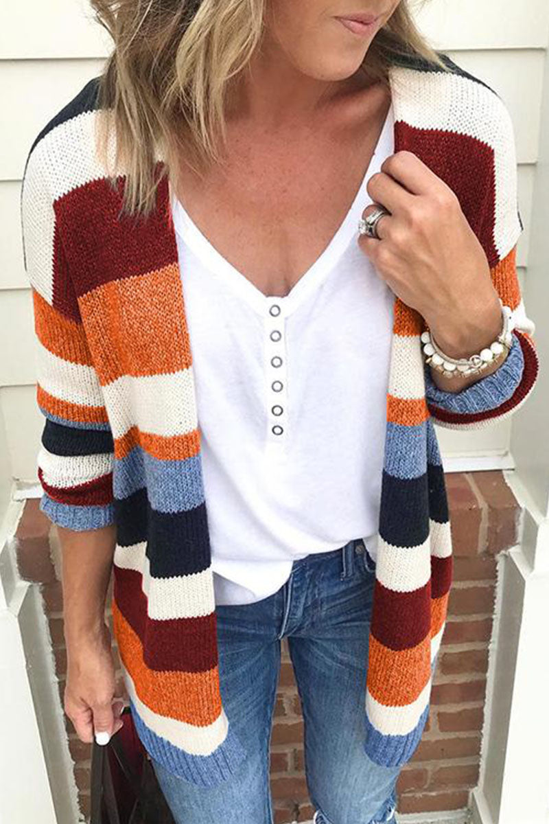 Stilla | Pullover Patchwork Stribet Fashion Street