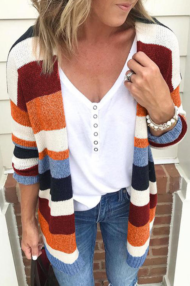Stilla | Pullover Patchwork Stribet Fashion Street