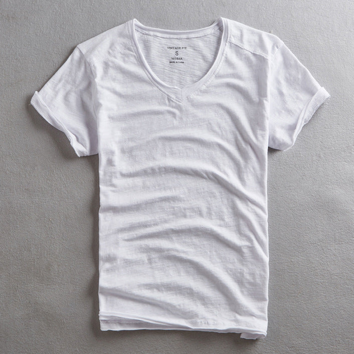 Dame V-hals T-shirt med åndbart bomuldsblanding Stilla
