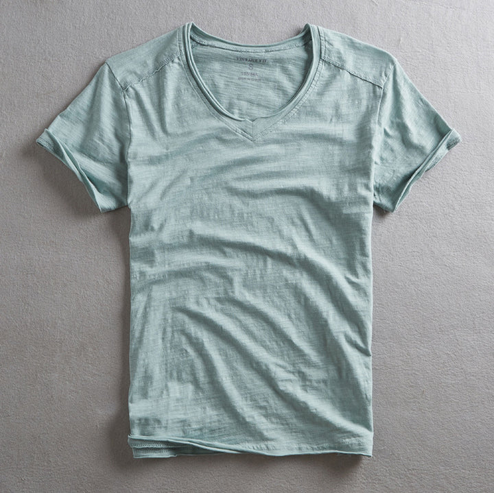 Dame V-hals T-shirt med åndbart bomuldsblanding Stilla