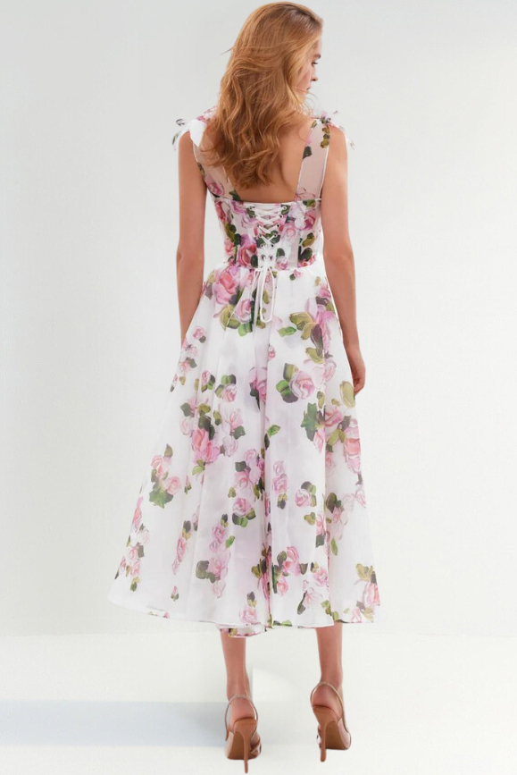 Stilla | Midikjole Bustier Floral