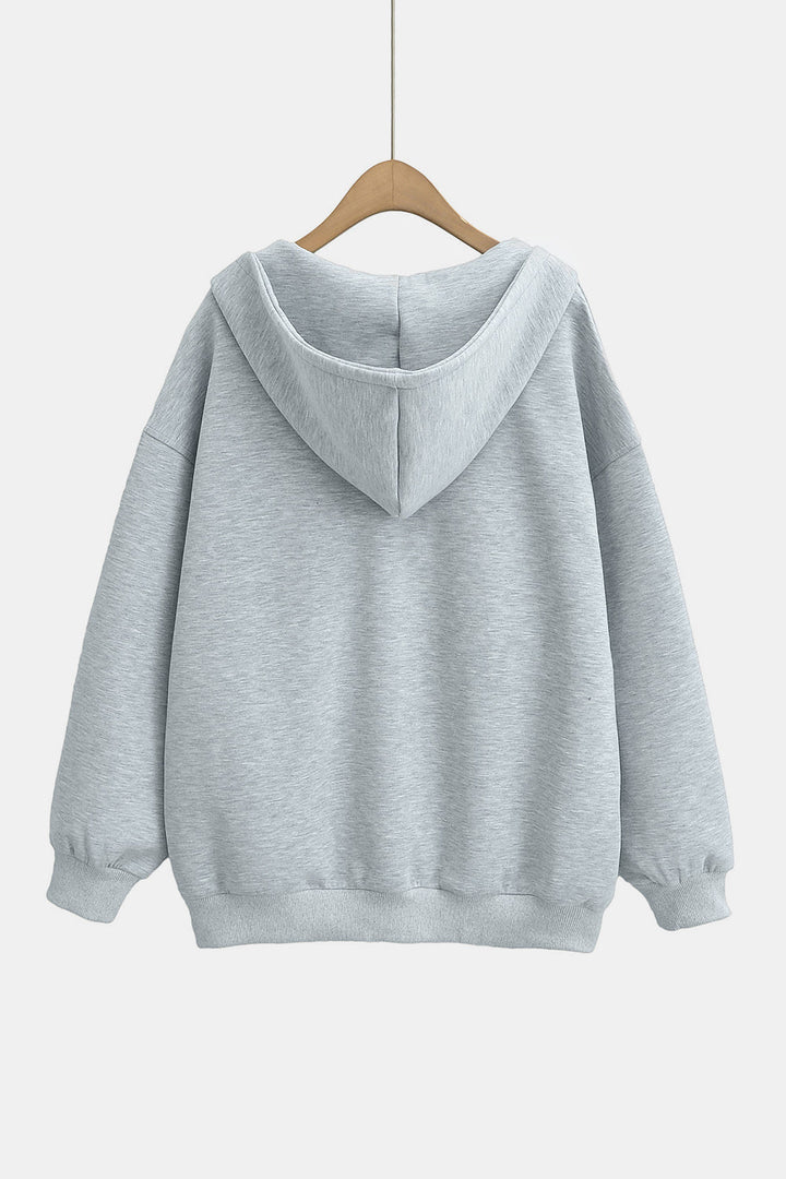 Stilla | Basic Bae Air Scuba Hættepullover Med Lange Ærmer og Kængurulomme